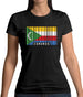 Comoros Barcode Style Flag Womens T-Shirt