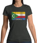 Comoros Barcode Style Flag Womens T-Shirt