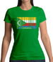 Comoros Barcode Style Flag Womens T-Shirt