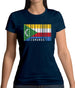 Comoros Barcode Style Flag Womens T-Shirt