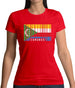 Comoros Barcode Style Flag Womens T-Shirt