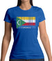 Comoros Barcode Style Flag Womens T-Shirt