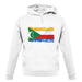 Comoros Grunge Style Flag unisex hoodie