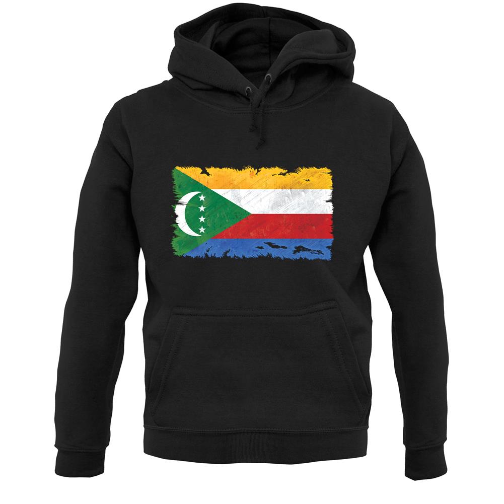 Comoros Grunge Style Flag Unisex Hoodie