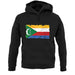 Comoros Grunge Style Flag unisex hoodie