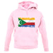 Comoros Grunge Style Flag unisex hoodie