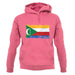 Comoros Grunge Style Flag unisex hoodie