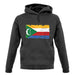 Comoros Grunge Style Flag unisex hoodie