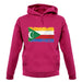 Comoros Grunge Style Flag unisex hoodie