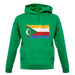 Comoros Grunge Style Flag unisex hoodie