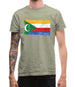 Comoros Grunge Style Flag Mens T-Shirt