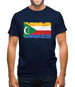 Comoros Grunge Style Flag Mens T-Shirt