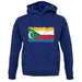 Comoros Grunge Style Flag unisex hoodie