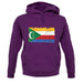 Comoros Grunge Style Flag unisex hoodie