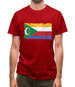 Comoros Grunge Style Flag Mens T-Shirt