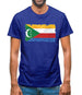 Comoros Grunge Style Flag Mens T-Shirt