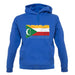 Comoros Grunge Style Flag unisex hoodie