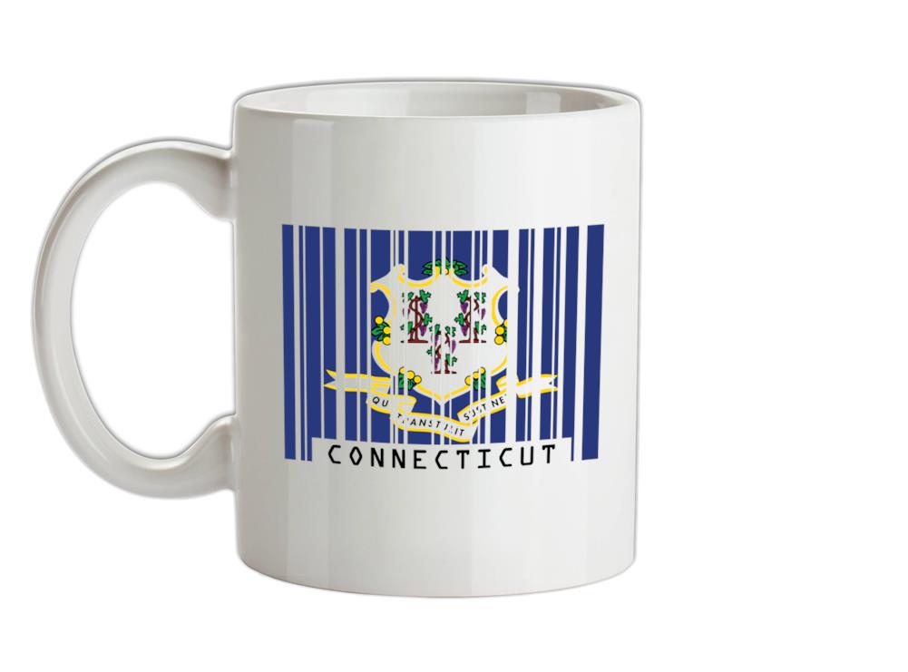 Connecticut Barcode Style Flag Ceramic Mug