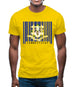 Connecticut Barcode Style Flag Mens T-Shirt