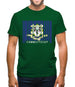Connecticut Barcode Style Flag Mens T-Shirt