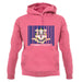 Connecticut Barcode Style Flag unisex hoodie