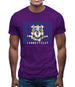Connecticut Barcode Style Flag Mens T-Shirt