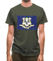 Connecticut Grunge Style Flag Mens T-Shirt