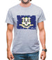 Connecticut Grunge Style Flag Mens T-Shirt