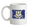 Connecticut Grunge Style Flag Ceramic Mug