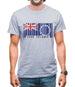 Cook Islands  Barcode Style Flag Mens T-Shirt