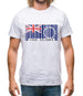 Cook Islands  Barcode Style Flag Mens T-Shirt