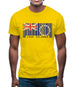 Cook Islands  Barcode Style Flag Mens T-Shirt