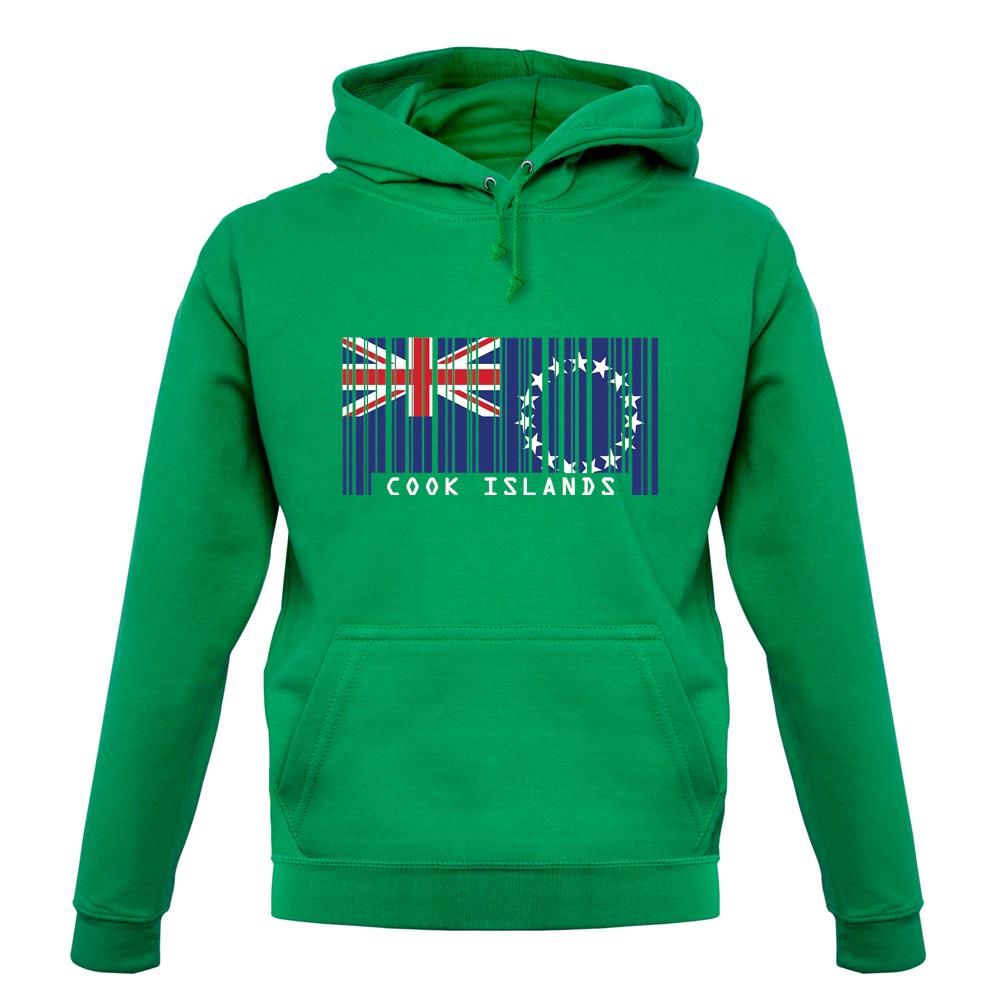Cook Islands  Barcode Style Flag unisex hoodie