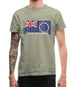 Cook Islands  Barcode Style Flag Mens T-Shirt