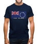 Cook Islands  Barcode Style Flag Mens T-Shirt