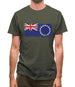 Cook Islands Grunge Style Flag Mens T-Shirt