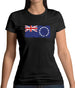 Cook Islands Grunge Style Flag Womens T-Shirt