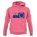 Cook Islands Grunge Style Flag unisex hoodie