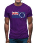 Cook Islands Grunge Style Flag Mens T-Shirt