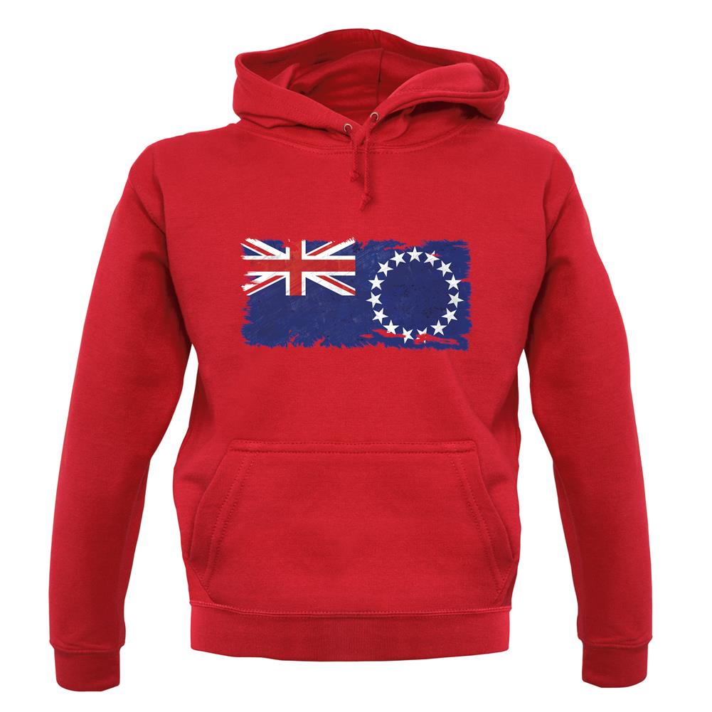 Cook Islands Grunge Style Flag unisex hoodie