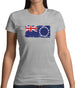 Cook Islands Grunge Style Flag Womens T-Shirt