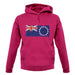 Cook Islands Grunge Style Flag unisex hoodie