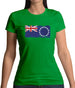 Cook Islands Grunge Style Flag Womens T-Shirt