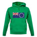 Cook Islands Grunge Style Flag unisex hoodie