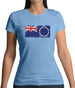 Cook Islands Grunge Style Flag Womens T-Shirt