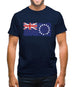 Cook Islands Grunge Style Flag Mens T-Shirt