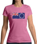 Cook Islands Grunge Style Flag Womens T-Shirt