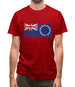 Cook Islands Grunge Style Flag Mens T-Shirt