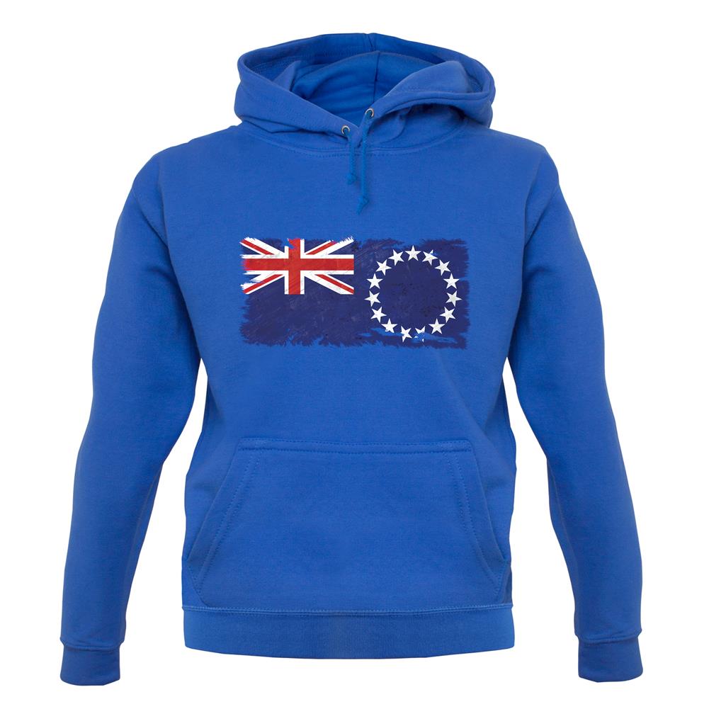Cook Islands Grunge Style Flag unisex hoodie