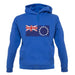Cook Islands Grunge Style Flag unisex hoodie